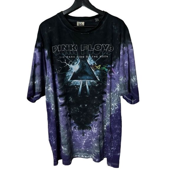 VTG Liquid Blue Pink Floyd The Dark Side Of The Moon T Shirt XL - Picture 1 of 4